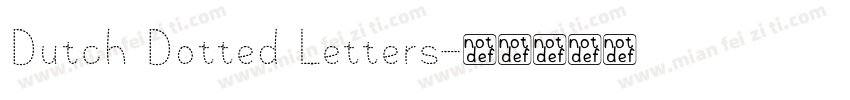 Dutch Dotted Letters字体转换
